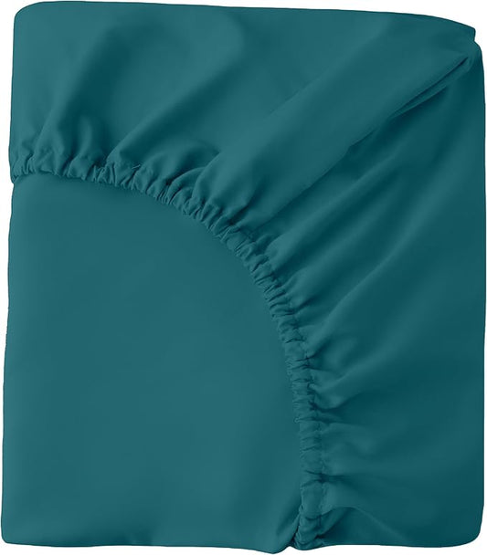 HBHLFZ Crib Sheets for Boys, Girls, 28x52 Inch Fitted Crib Sheet - 8 Inch Deep Pocketed Fixed Sheet - Soft and Comfortable Microfibre - Fits Standard cot and Toddler mattresses, Blue Green