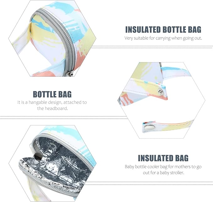 Kisangel Insulated Baby Bottle Pouch Bottle Thermal Bag Breastmilk Carrier Bag Water Strap Insulated Cooler s for Baby Tote