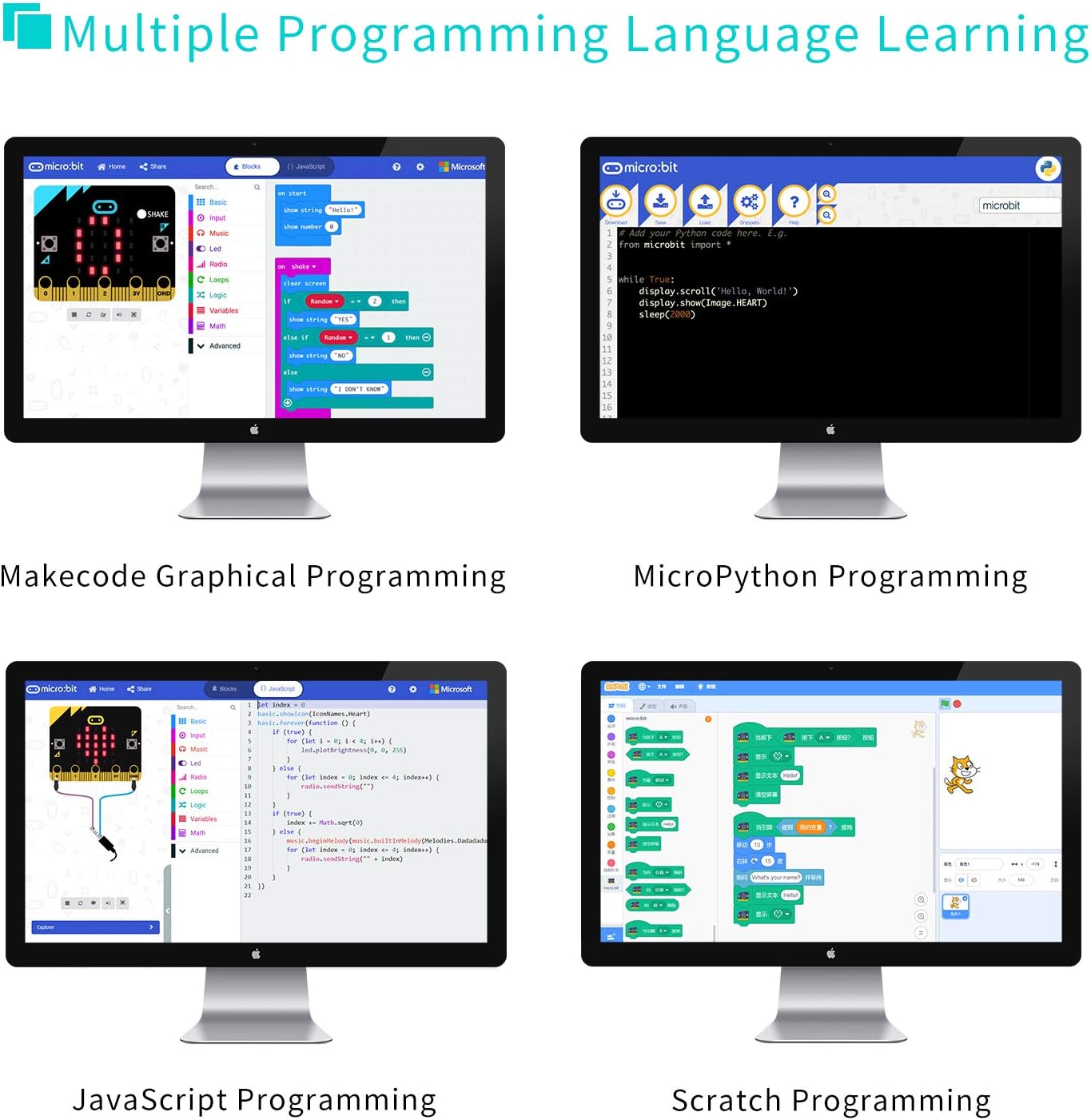 ELECFREAKS microbit Tinker Kit for Kid Micro:bit Sensor Starter Kit with 35 Projects, DIY Programming STEM kit with Basic Coding Electronics Modules and Wiki Tutorial(Without Micro:bit)