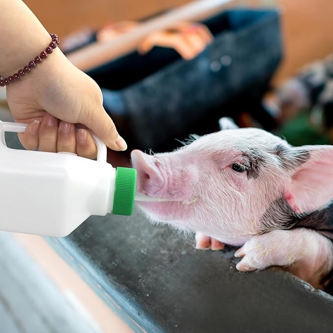 Lamb Bottle Baby Goat Nipples 850ml Milk Feeding Bottle & 5pcs Pritchard Nipples for Baby Sheep Goat Calf Puppy