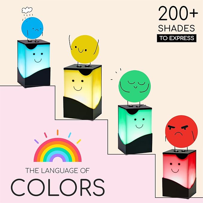ZOCI VOCI Telepathy Toddlers - Cute Long Distance Lamp - No Subscription Required | Send Color Messages to Loved Ones who Stays Apart | Long Distance Friendship Gifts for Fathers Day (Smile)