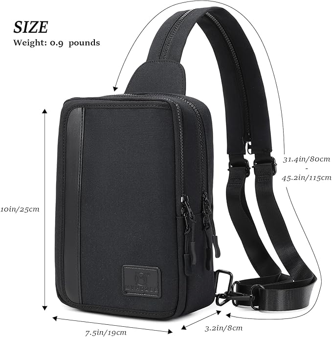 MYHOZEE Sling Bag Crossbody Backpack Purse - 2 in 1 Nylon Cross Body Bag Diaper with Wipes Pouch, Water Bottle Pocket