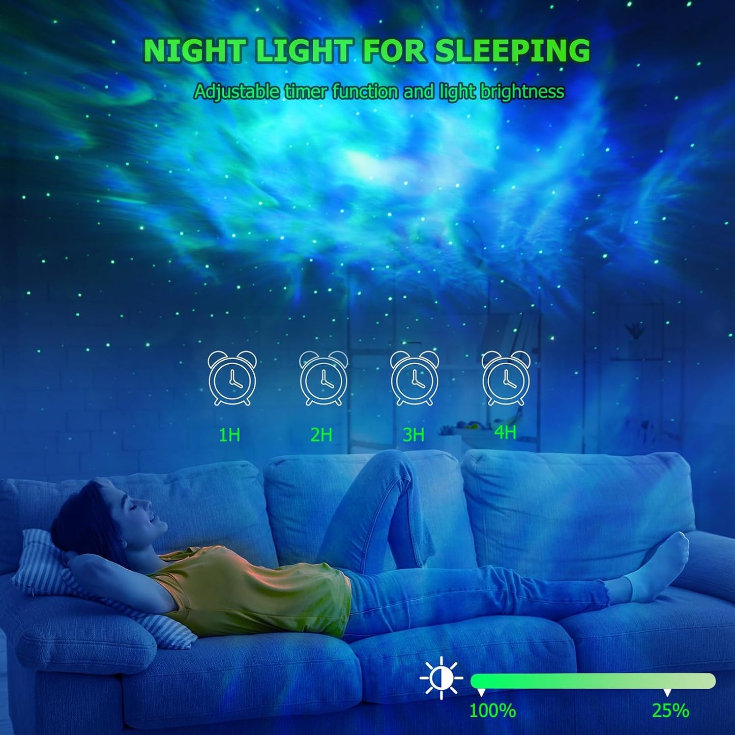 Galaxy Projector,Star Projector with Timer and Remote Control for Adults Bedroom Decoration, Party,Star Night Light