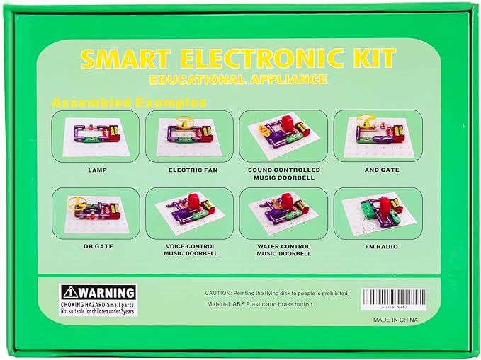 ELSKY 335 Electronics Discovery Kit - Circuits Experiments and Smart Blocks for Kids to Build DIY Electric Circuits
