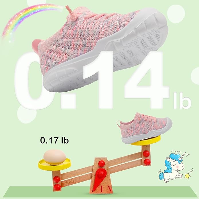 JIASUQI Toddler Shoes for Boys Girls Slip on Sneakers Wide Toe Walking Shoes Toddler Sock Shoes