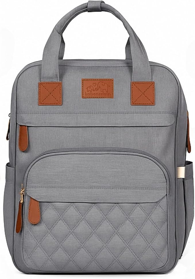 Large Diaper Bag Backpack with Changing Station, USB Charging Port, Insulated Pockets, Mosquito Net & Sun Shade – Waterproof Large Capacity Travel Diaper Bag for Moms & Dads