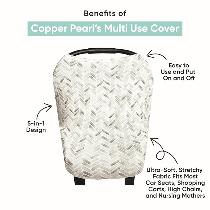 Lincoln Multi-Use Cover: Car Seat, Nursing & Stroller Cover - Stretchy Fabric, All-Season Use, Stylish Designs, Easy Access for Moms