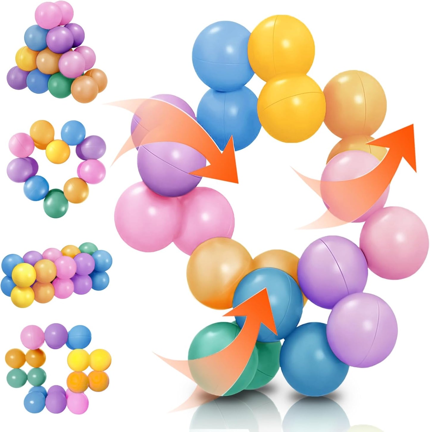 Sensory Fidget Toys for Kids Toddler Boys, Autism Figette Ball Autistic ADHD Cool Desk Toy, Calm Down Travel Airplane Essentials Toys for Age 3-12 Year Old, Stuffers Gift for Kids Teens Girls