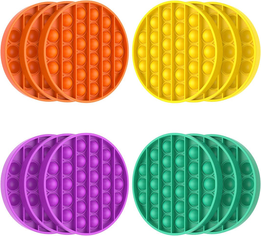 12 Pack Fidget Toys,Push Pop Fidget Sensory Toys Set,Stress Relief Gifts for Kids & Adults,Pop Bulk & Party Favors Toddler Toys for Easter Gifts,Party Supplies,Classroom Prizes