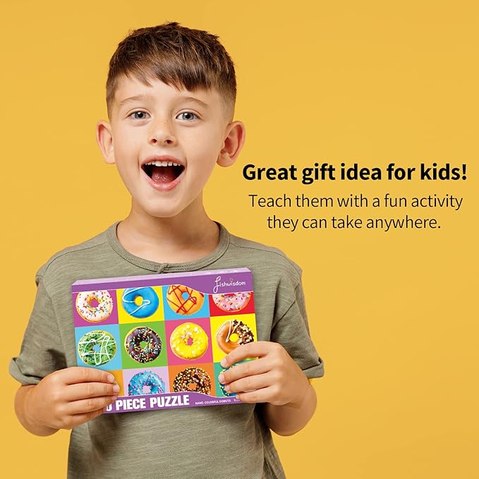 100 Piece Donuts Jigsaw Puzzle for Kids Teens Age 4-8 Gift Family Time (Donuts)