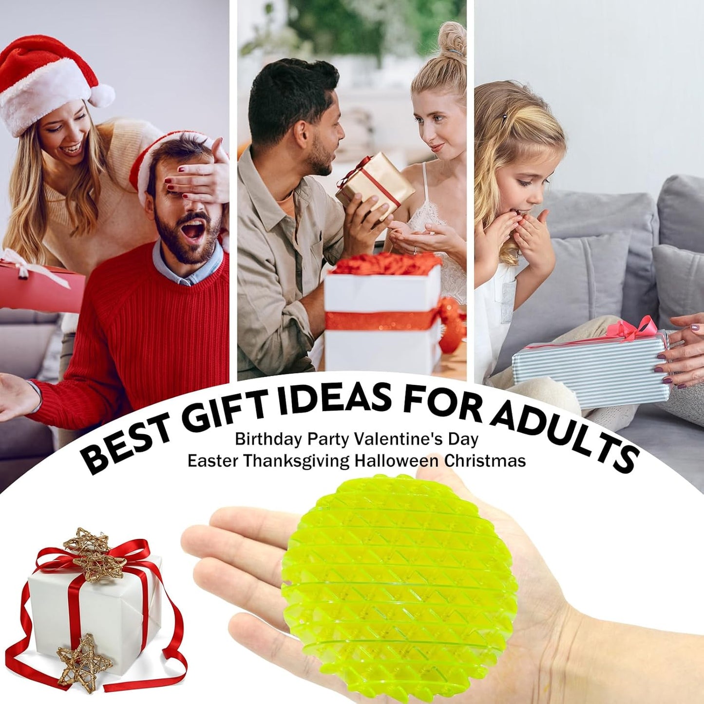 Fidget Worm Toy, Sensory Toy, Relaxation Therapy and Stress Relief Education Toys, The Best Stretch and Squeeze Toy Gift, Fidget Toy for Kids, Adults (4.72 inch) (Chartreuse)