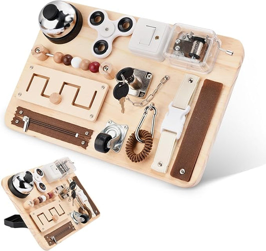 Dementia Activities for Seniors-Fidget Busy Board-Alzheimers Products for Elderly-Memory Games for Autism Adult-Dementia Gadgets-Sensory ADHD Toys-Anxiety Relief Items-Gift for Seniors