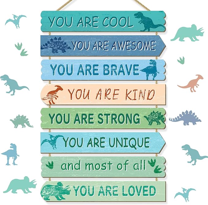 Dinosaur Room Decor for Boys Girls Kids Room Decor, Dinosaur Wall Art, Little Kids Bedroom Decorations,Toddler Classroom Deco for Boys, Dino Nursery Wall Decorations(Dinosaur)