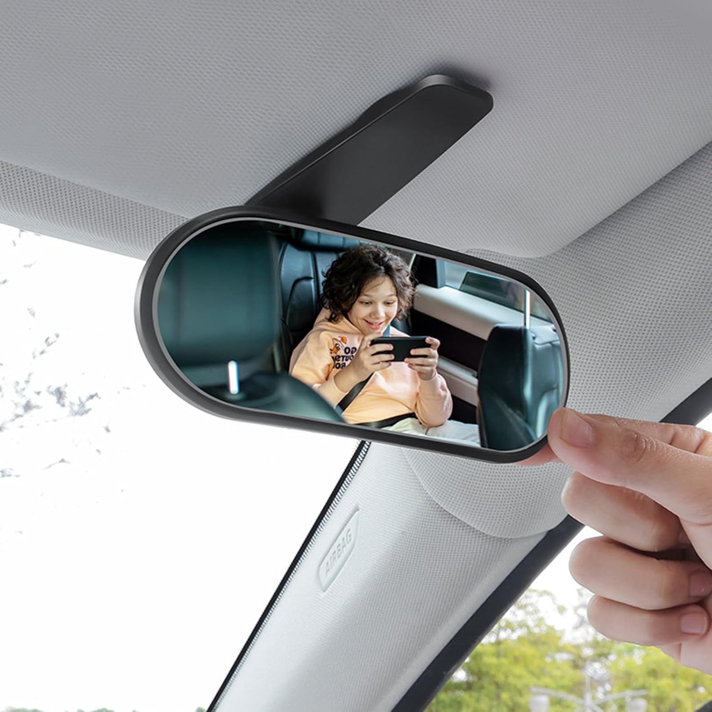 Car Rearview Mirror Rear View Mirrors for Baby 360 Adjustable Automotive Interior Mirrors Cars Mirror Rear Facing Kids Observing (Clip Base)