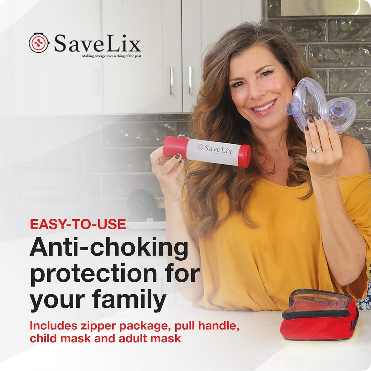 Anti-Choking Device 4 Pack – Portable Airway Suction Device & First Aid Kit for Adults & Children – Lightweight & Compact Emergency Solution for Home, Car & Travel