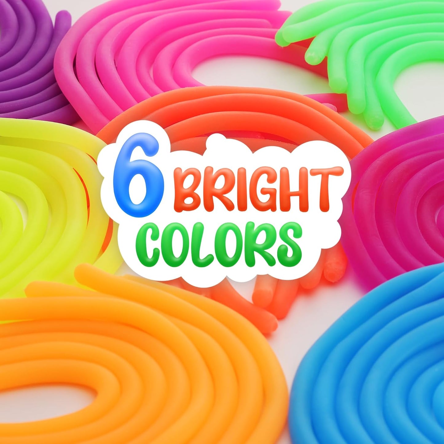 25 Pack Monkey Noodles - Fidget Stretchy Sensory Toys for Kids and Toddlers - Autism Sensory Products - Stretchy String - Party Favors for Kids - Treasure Box Toys for Classroom Easter Toys