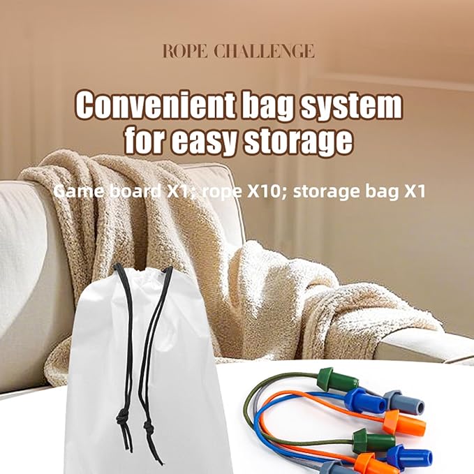 Rope Untangling Tabletop Board Game - Multiple Difficulty Levels ，Brain - Teasing Fun for Kids & Adults，Ideal for Birthday Parties, Parent - Child Bonding & Family Gatherings，6.7 Inches