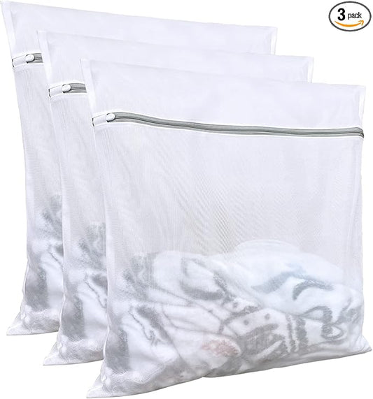 Lingerie bags for laundry(3Pcs,24 X 24inch),large mesh laundry bags,Delicates Bags for Washing Machine