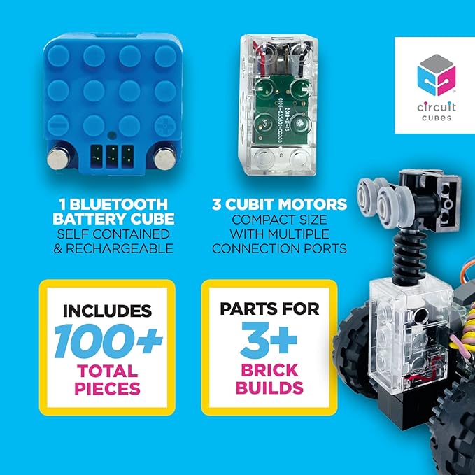 Circuit Cubes Space Rovers Kit – Remote Control Robotics Kit - STEM Learning Toy for Kids Age 8 and Up
