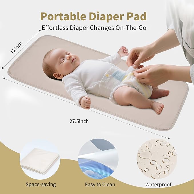 CEI-CEI Diaper Bag Backpack Large Baby Diaper Bag Water-resistant Travel Diaper Backpack for Boys Girls Newborn with Insulated Pockets, Changing Pad, Stroller Straps