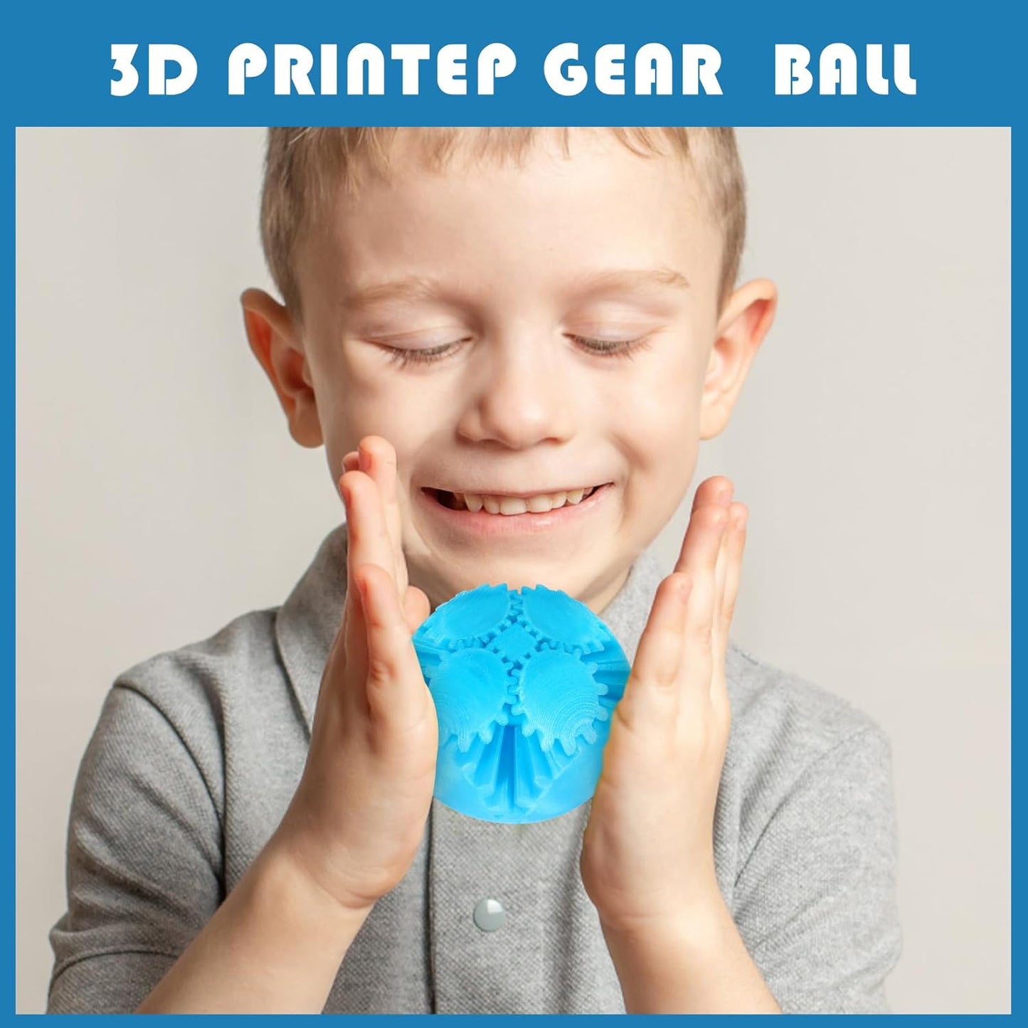 MerryXD Gear Ball Fidget Toy,GearSphere Desk 3D Printed Perfect for Stress and Anxiety Relaxing Fidget Toy Gear Fidget Sphere Activity Gear Ball for Adults Grow in The Dark Blue