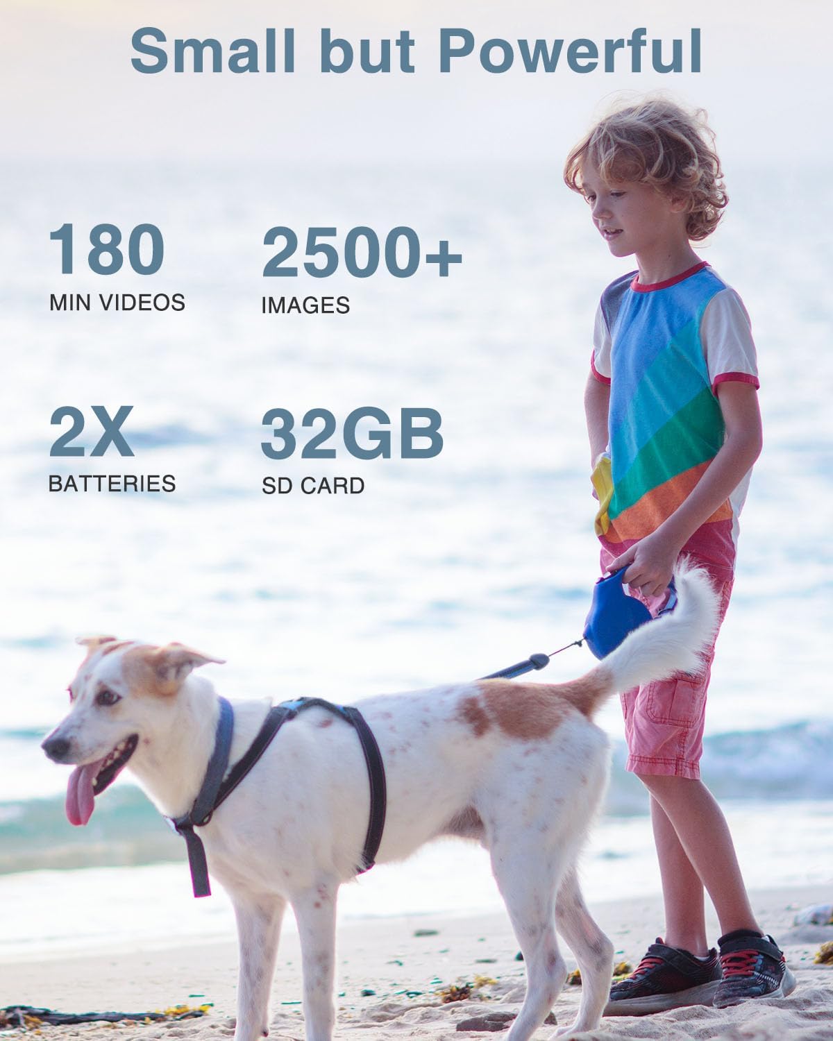 Digital Camera, Kids Camera FHD 1080P Point and Shoot Camera with 16X Zoom Anti Shake, Small Compact Camera for Teen Starter Children Kid Student Girl Boy(Pearl White)