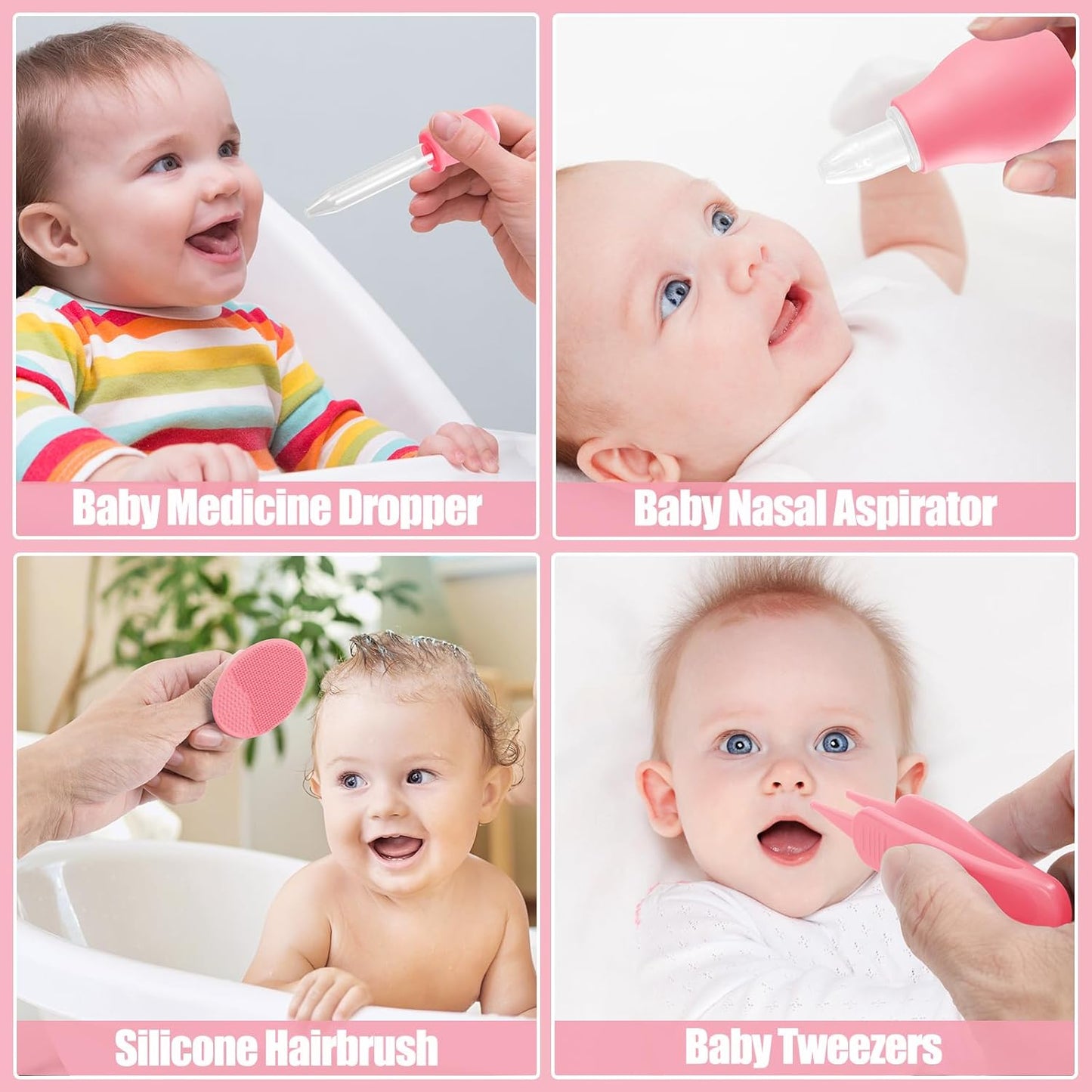 Baby Healthcare and Grooming Kit for Newborn Kids, 24PCS Upgraded Safety Baby Care Kit, Newborn Nursery Health Care Set, Baby Care Products