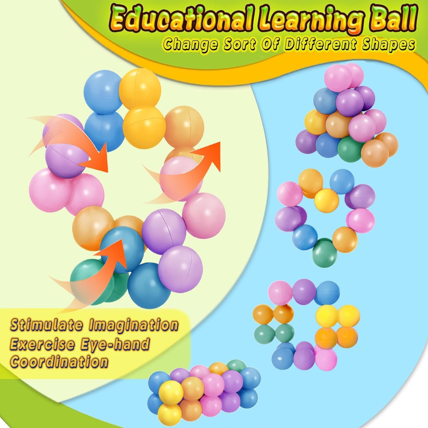 Sensory Fidget Toys for Kids Toddler Boys, Autism Figette Ball Autistic ADHD Cool Desk Toy, Calm Down Travel Airplane Essentials Toys for Age 3-12 Year Old, Stuffers Gift for Kids Teens Girls