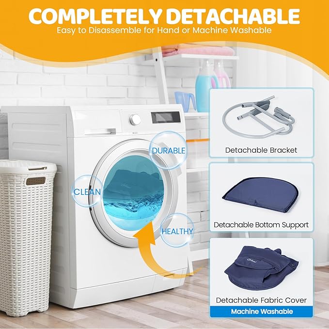 Orzbow Hook-On High Chair for Babies 6-36 Months - Portable, Fits Tables 0.78 to 3.14inchs Thick, Collapsible Clip-On Counter High Chair with Carry Bag for Travel, Home and Restaurant, Blue