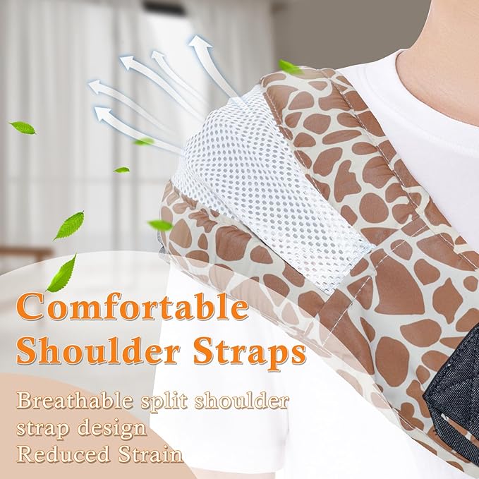 Baby Carrier Newborn to Toddler-Adjustable Baby Sling Carrier,Toddler Carrier for 25-60lbs,Comfortable Baby Sling for Hands-Free Carrying (Coral Leopard Print)