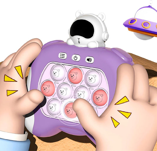 Fast Push Game,Light up pop Game Light up Fidget Toy,Fast Quick Push Bubble Game,pop pro Light up Game,Quick Push pop Game Birthday Xmas Gifts for Boys Girls Adults (Astronaut:Purple)