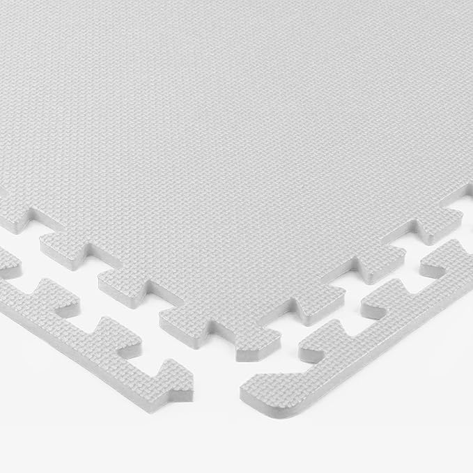 FlooringInc's 1/2" Soft Non-Toxic Baby Play Mat, Toddler Playmat, Colorful Puzzle PlayMat, Floor Mats for Kids & Babies, EVA Foam Interlocking Tiles for Nursery & Playroom | White, 78 Tiles, 312 Sq/Ft