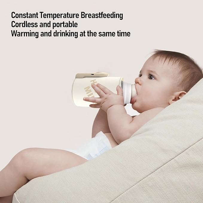 Portable Bottle Warmer for Travel,USB Type C Universal Cordless Accurate Temperature Control 6000mah8000mah10000 for Travel, Car, Outdoor (10000mah)