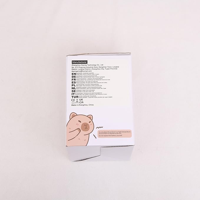 Ammonite Capybara Night Light, Cute Orange Capy Lamp for Kids, Soft Silicone Kids Nursery Nightlight LED Touch Light, Bedroom Decor as Xmas Birthday Gifts