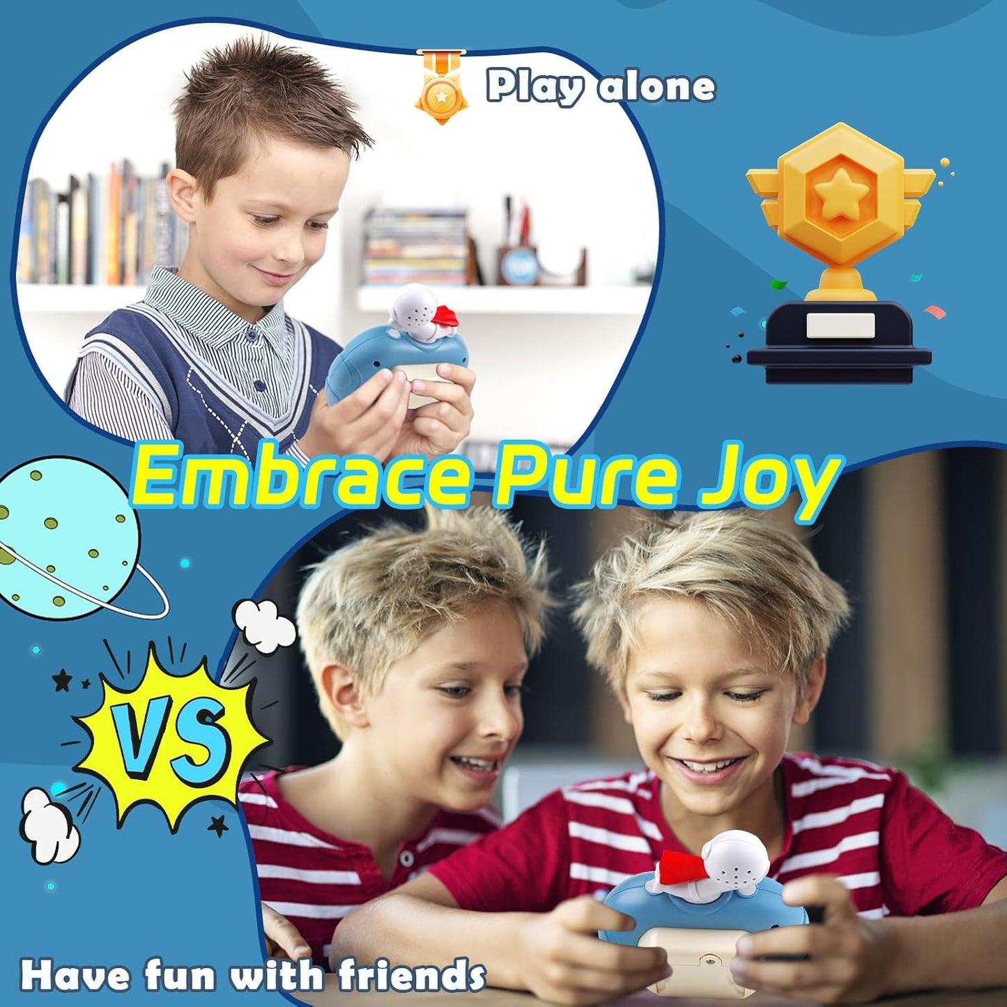 Fidget Toys Light Up Game, Handheld Games for Kids, Quick Push Bubbles Game Console, Autism Sensory Toys Birthday Gifts for Old Boys Girls Kids Teens