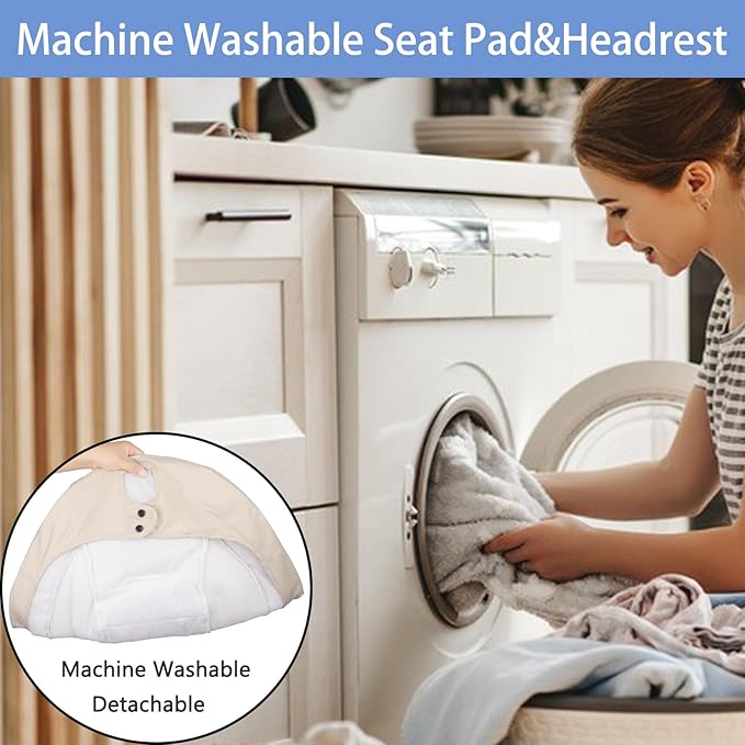 Baby Swing for Infants to Toddler Portable Babies Swing Timing Function 5 Swing Speeds Bluetooth Touch Screen Music Speaker with 10 Preset Lullabies 5-Point Carabiner (Ivory White)