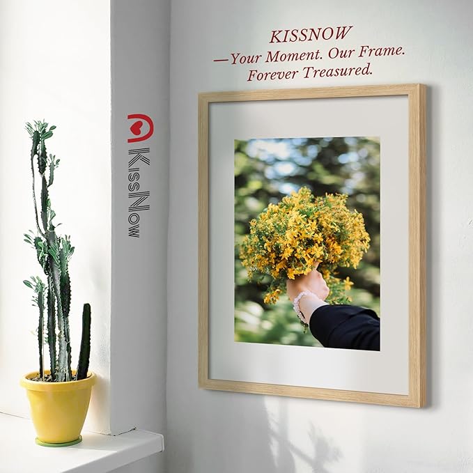 20x30 Poster Frame 2 Pack, Natural Oak Wood Picture Frame with Polished Plexiglass, Wall Hanging