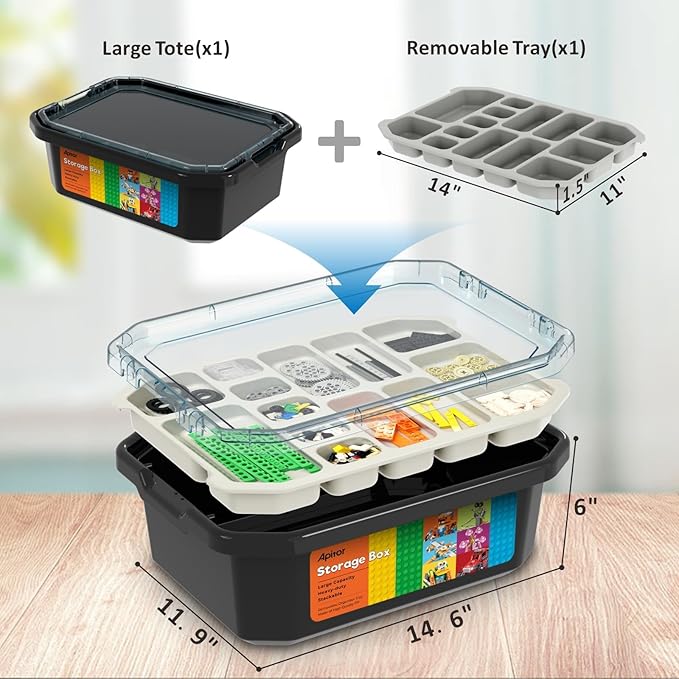 Robot E STEM Kits - Includes Large Storage Organizer, 14 in 1 Electric Building Toys with Learning Materials, Educational Construction Science Kit for Kids 8-10 10-12 Christmas Birthday Gift