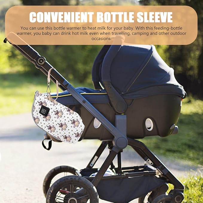 Healifty Bottle Warmer 3 Temperature Levels Portable Bottle Heater Compact Milk Warmer Cover