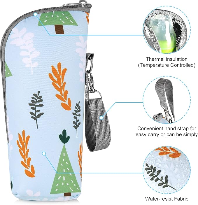 Accmor Baby Bottle Tote Bags, Insulated Breastmilk Cooler Bag, Nursing Bottle Warmer Bag for Nursing Mom Daycare Travel