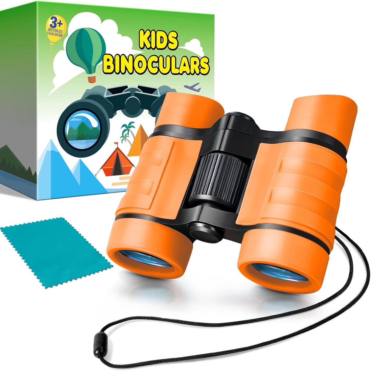 Binoculars for Kids Ages 3-12, Boys Girls Outdoor Gifts Toys - Perfect for Bird Watching, Camping, and Outdoor Exploration