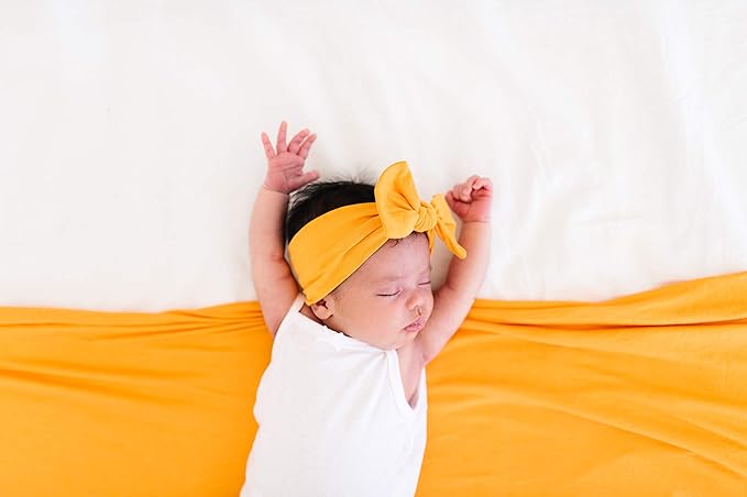 Copper Pearl Baby Swaddle Blanket - Premium Knit Baby Blanket, Large Soft Stretchy Receiving Blankets for Baby Boy and Girl, Swaddles for Newborn, Infant, and Toddler (Solar)