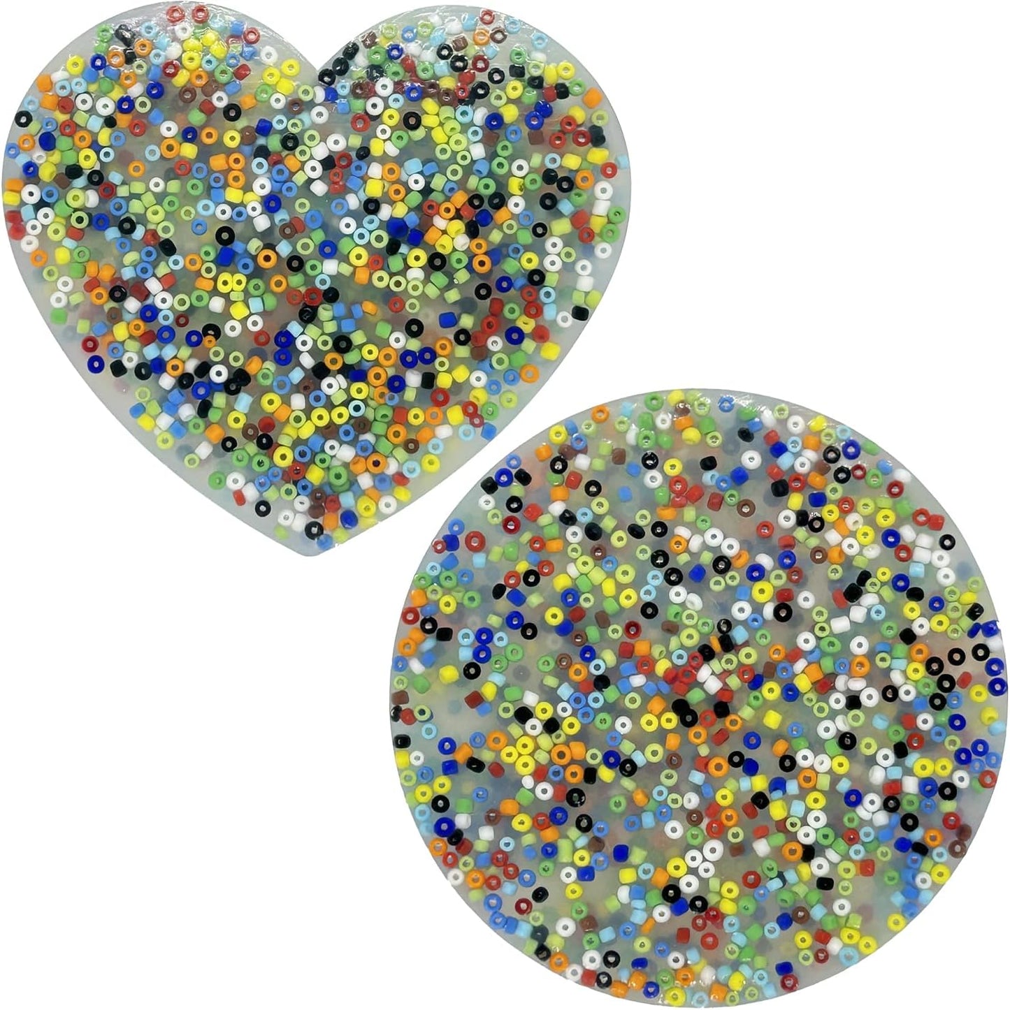 2PCS 8.5CM Circle and Heart Picky Pad, Picking Pad, Skin Picking Fidget Toys, Pick Pad, Picking Fidget Toy