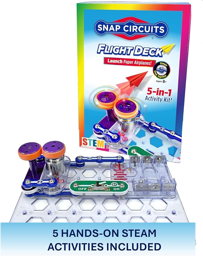 Snap Circuits Flight Deck Science/STEM Toy kit | Ages 8+ | Construction Gift for Boys and Girls