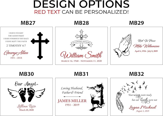 Personalized Memorial Keepsake Box - Custom Engraved Wooden Memory Box for Remembrance Sympathy Gift for Loss of Loved One Funeral Memory Storage Box for Ashes, Photos, Mementos - Customized Gifts