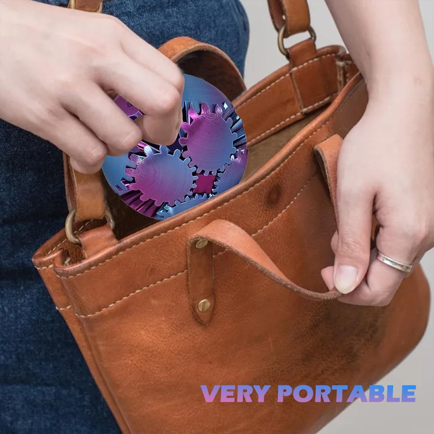 3D Printed Gear Ball, Gear Ball 3D Printed Gear Ball Spin Ball, Gear Ball Spin Ball, 3D Printed Toys, Fidget Ball, Stress Toys, Anxiety Fidget, 3D Printed Fidget Toys (Green Blue)