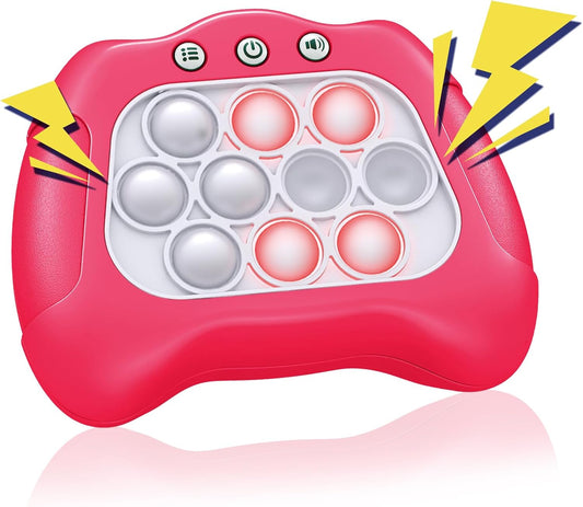 Pop Fidget Toys, Quick Push Pop Pro Light Up Game, Bubble Pop Fidget Game Controller Handheld Travel Game Toys for Kids 3-12 Years Old