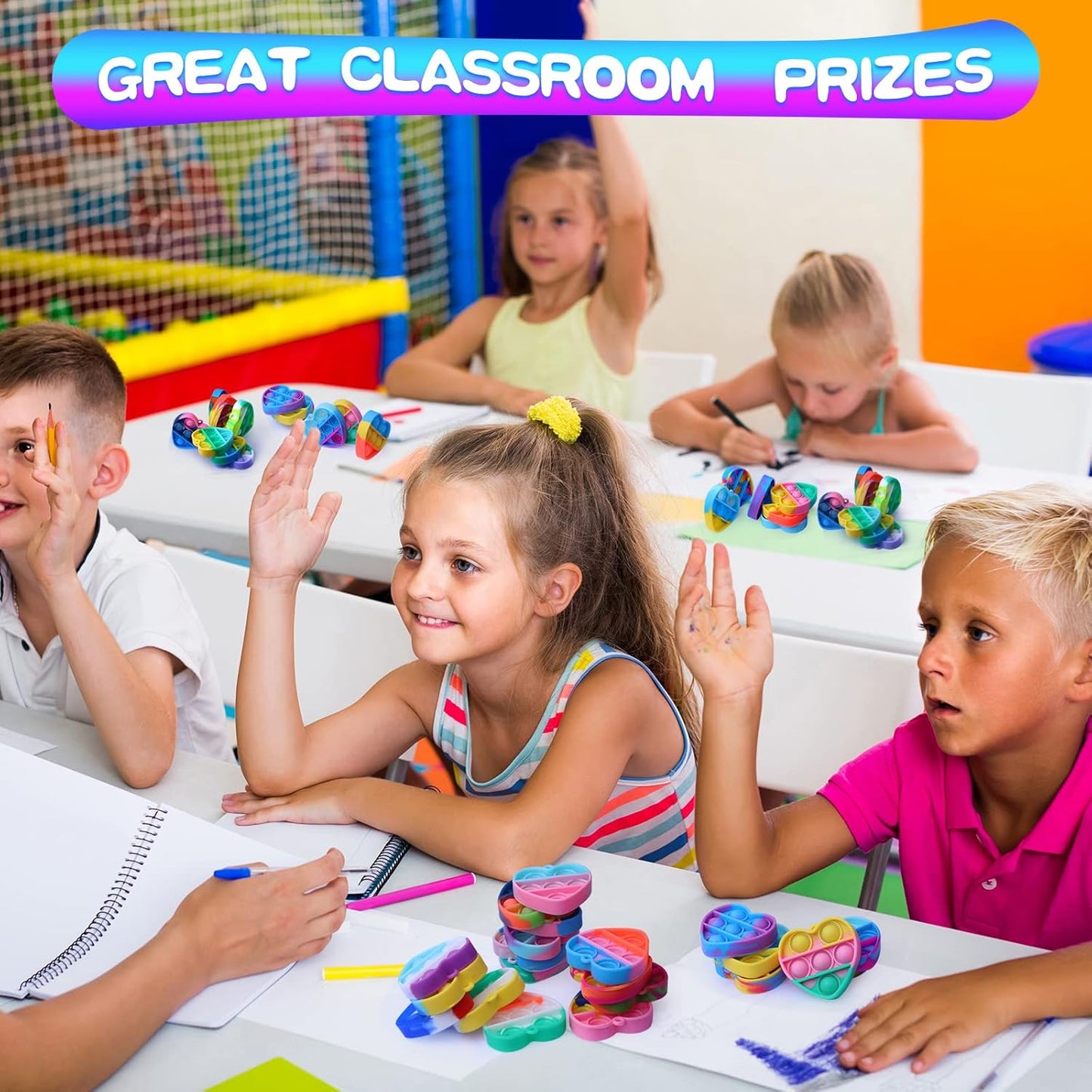 Pop Fidget Toys Bulk Its Valentines Day Gifts for Kids Party Favors for Kids Toys 30 PCS Mini Pop Keychain It Sensory Fidget Toy Pack Poppers Fidgets for Classroom Prizes Birthday Goodie Bag Stuffers