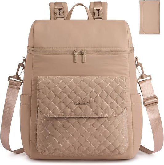 LOVEVOOK Diaper Bag Backpack, 3 in 1 Baby Bag with Changing Pad & Detachable Straps, Large Diaper Backpack for Mom Dad with Stroller Buckles