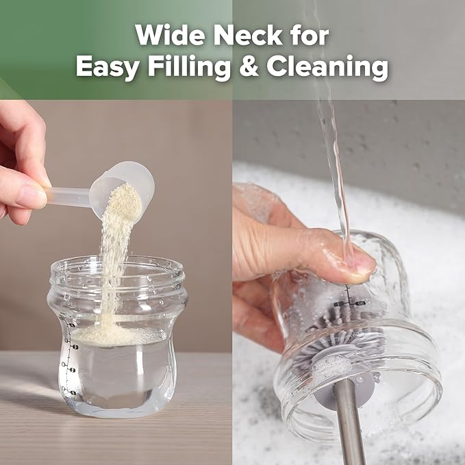 haakaa Gen.3 Natural Glass Baby Bottle 4.2oz/120ml - Wide Neck Anti-Colic Slow Flow Nipple for 0M+ Breastfed Baby, Newborn Registry Essentials,BPA-Free - 1 PK